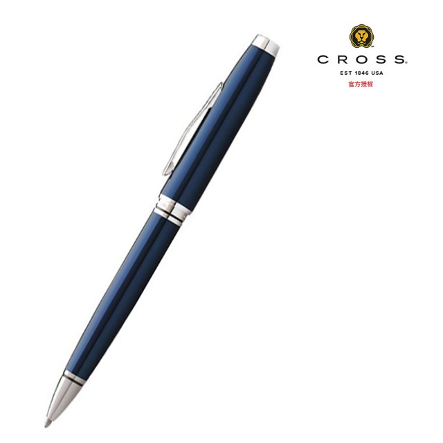 【CROSS】高雲系列藍琺瑯白夾原子筆(AT0662-9)