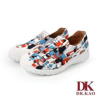 【DK 高博士】個性塗鴉懶人女空氣鞋 89-2088-50 白色