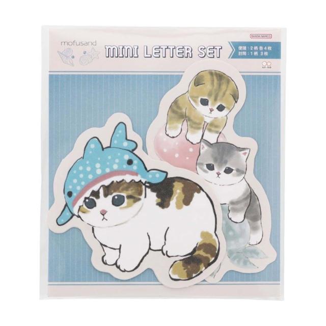 【sun-star】mofusand 貓福珊迪 造型信封信紙組 海洋生物頭套貓咪