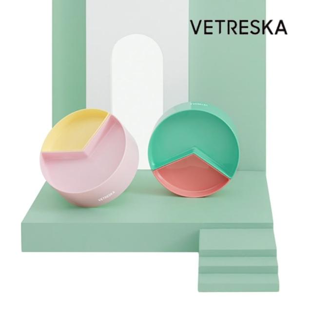 【Vetreska 未卡】寵物分食碗 兩色可選 餵食碗 方便分類 少女色系 吃飯也能拼接出時尚(繽紛一夏)