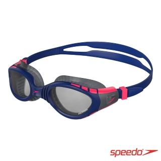 【SPEEDO】成人 運動泳鏡 偏光 Biofuse Tri(藍/紅)