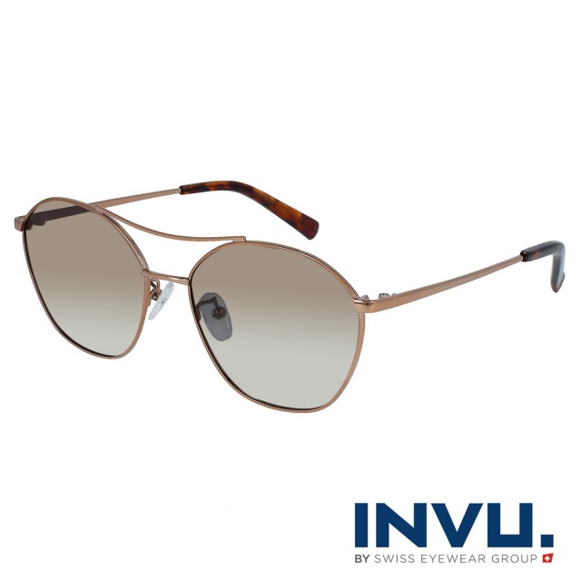 【INVU】瑞士都會風格偏光太陽眼鏡(古銅 Z1002C)