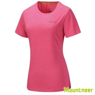 【Mountneer山林】女 排汗抗UV圓領上衣-粉紅 31P36-31(UPF50+/透氣/排汗)