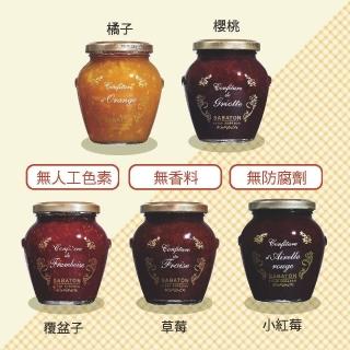 【沙巴東】天然果醬-350g 口味任選一入(覆盆子、橘子、小紅莓、櫻桃、草莓)