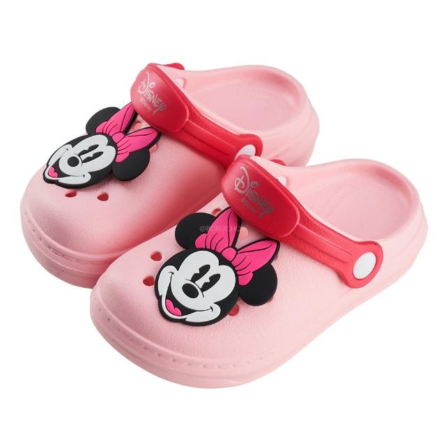 【Disney 迪士尼】迪士尼童鞋 米妮 洞洞防水布希童鞋-桃(MIT台灣在地工廠製造)