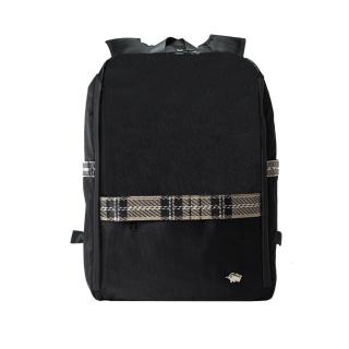 【DRAKA 達卡】紳士同盟系列-筆電/iPad後背包-白黑(44DK6775-3087)