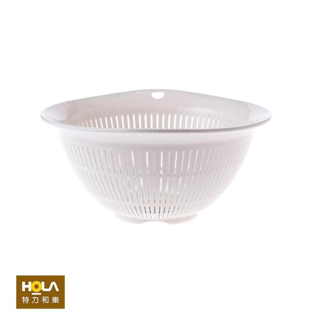 【HOLA】Richell碗型瀝水籃-白