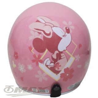 櫻花米妮半罩式機車安全帽-粉紅色+抗uv短鏡片+6入安全帽內襯套(速)