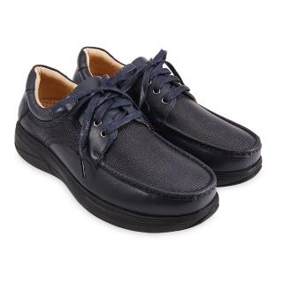 【A.S.O 阿瘦集團】勁步健康異材質綁帶商務休閒鞋(藍)