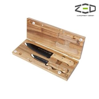 【ZED】露營砧板刀具三件組 ZEACC0101(野餐 廚具 刀具 切菜板 韓國品牌)