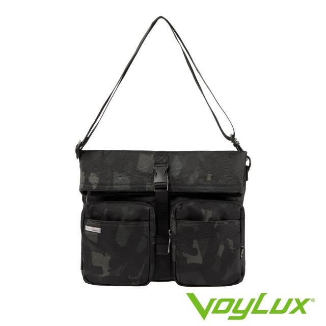 【VoyLux 伯勒仕】Camo迷彩系列雙口袋斜背包-3280475(多層空間收納方便)