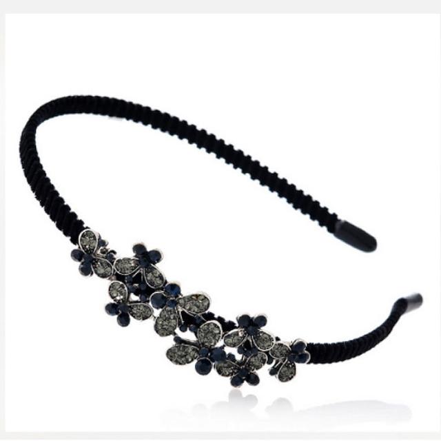 【RJNewYork】流行時尚蝴蝶水晶鋯石頭飾髮箍(14款可選)