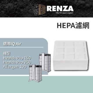 【RENZA】適用IQ Air Health Pro 150 Pro 250 Allergen 100 空氣清淨機(HEPA濾網 濾芯)