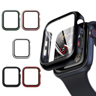 【CityBoss】for Apple watch一體成形式玻璃加保護殼-44mm