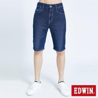 【EDWIN】男裝 JERSEYS 透氣寬鬆EJ3迦績短褲(石洗綠)