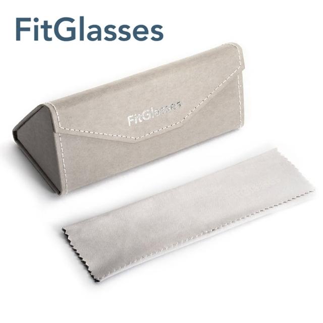 【FitGlasses】FitGlasses 三角摺疊收納眼鏡盒 質感灰(摺疊收納)