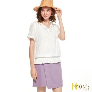 【MON’S】都會造型彈性棉短裙