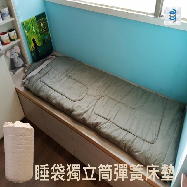 【富郁床墊】睡袋獨立筒彈簧床墊8cm(家裡收納露營戶外防潑水)
