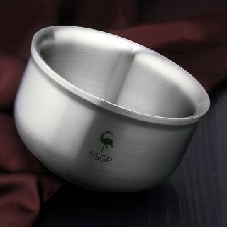 【CS22】SSGP 304不銹鋼碗雙層隔熱加厚湯碗杯(直徑15.5cm)
