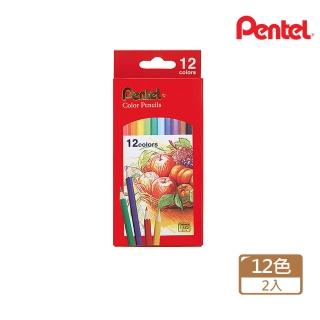 【Pentel 飛龍】Pentel飛龍CB8-12彩色鉛筆12色(2入1包)