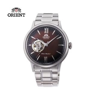 【ORIENT 東方錶】ORIENT 東方錶 SEMI-SKELETON系列 鏤空機械錶 鋼帶款 咖啡色 - 40.5mm(RA-AG0027Y)