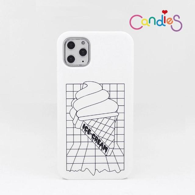 【Candies】iPhone 11 Pro Max 適用6.5吋 Simple系列 冰淇淋手機殼(白)