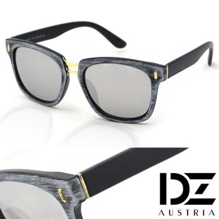 【DZ】UV400防曬太陽眼鏡墨鏡-獨特彩木手工立體紋(灰框水銀膜)