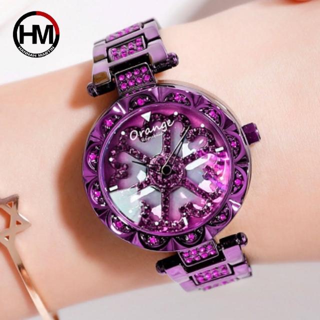 【HANNAH MARTIN】時來運轉腕錶-紫(HM-6012紫)