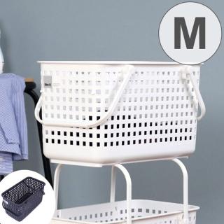 【like-it】(窄款)隙縫型多功能可堆疊收納籃 洗衣籃 M(單個)