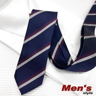 【vivi 領帶家族】手打流行窄版7cm領帶(082117藍紫斜紋)