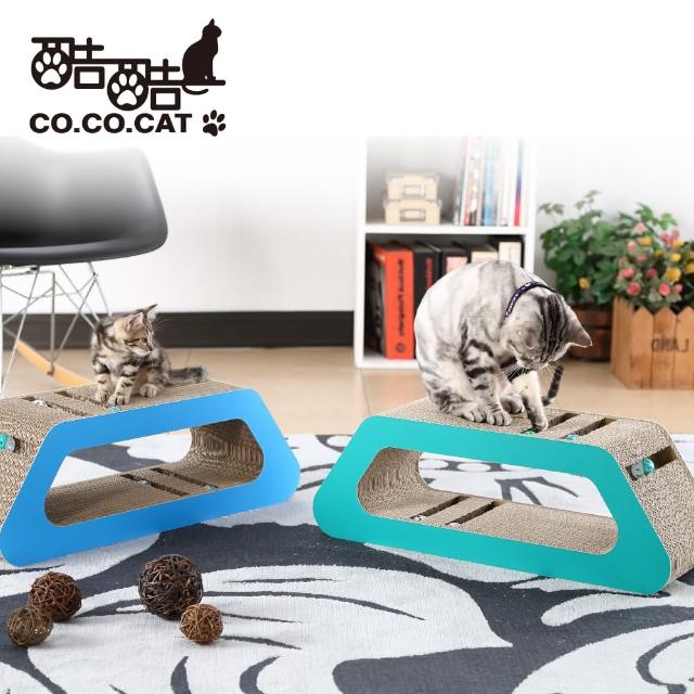 【Co.Co.Cat 酷酷貓】瑜珈台-100%台灣製紙箱貓抓板-隨機不挑色(隨機不挑色)