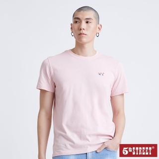 【5th STREET】中性平權彩虹漸層短袖T恤-淺粉紅