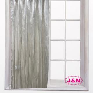 【J&N】亞德線條窗紗傳統簾-灰黑色(150*165cm)