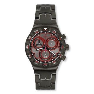 【SWATCH】Irony 金屬Chrono系列手錶 CRAZY DRIVE 速度感 瑞士錶 錶 三眼 計時碼錶(43mm)