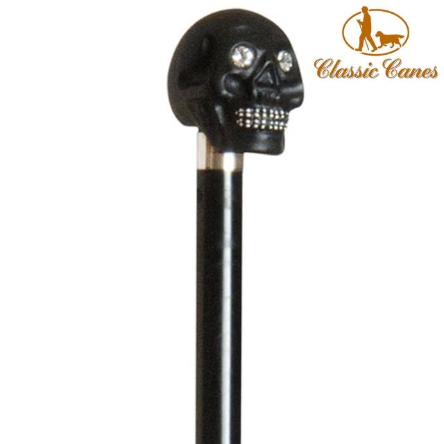 【Classic Canes】造型權杖-黑骷髏頭鑲Swarovski水晶(88cm)