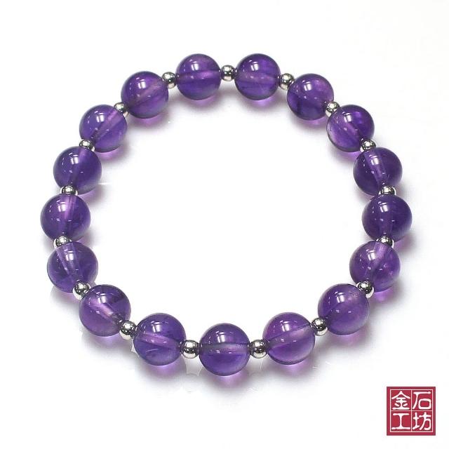 【金石工坊】天然紫水晶串珠手鍊(8mm)