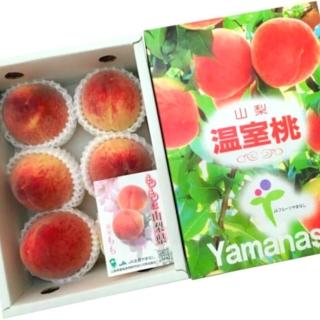 【RealShop】日本山梨縣溫室水蜜桃 1kg±10%*1盒(4-6顆裝 原裝禮盒 真食材本舖)