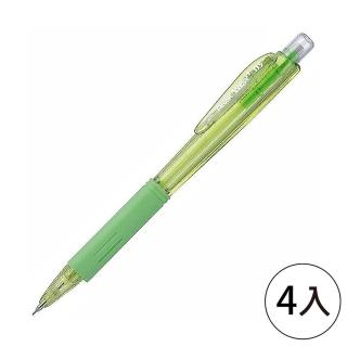 【Pentel 飛龍】AL-405LT-K三角握把自動鉛筆-草綠(4入1包)