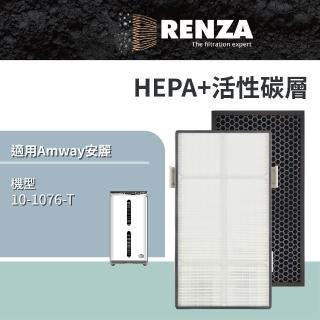 【RENZA】HEPA+活性碳濾網 適用安麗 Amway 逸新 第二代 Atmoshpere 空氣清淨機(可替代 1076T)