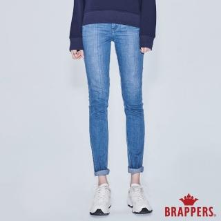 【BRAPPERS】女款 新美腳 ROYAL系列-中腰彈性牛角刺繡窄管褲(淺藍)