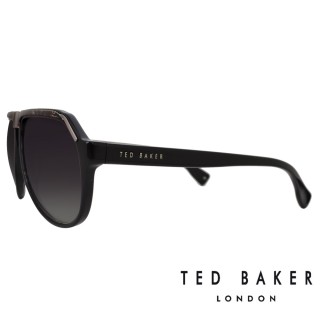 【TED BAKER】限量款 英國紳士石紋款飛行員太陽眼鏡(TB1239-001 黑)
