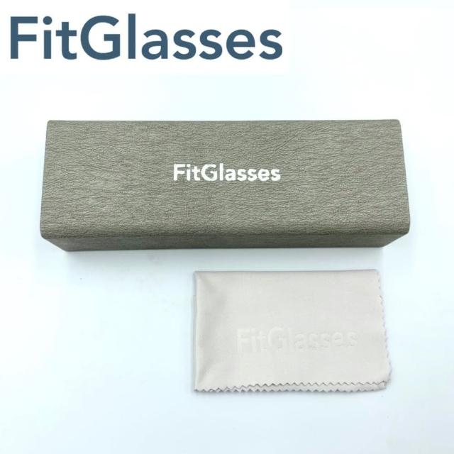 【FitGlasses】FitGlasses 四方型輕巧收納眼鏡盒 質感灰(輕巧收納)