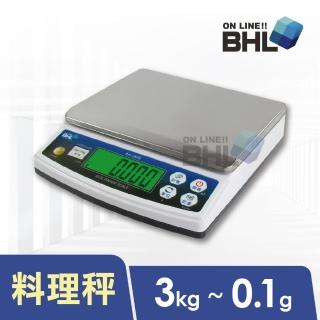 【BHL 秉衡量】高精度中型專業廚房料理秤 BHJ-3K〔3kgx0.1g〕(BHJ-3K)