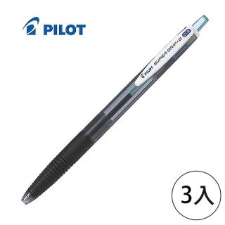 【PILOT 百樂】超級G按鍵舒寫筆-0.5 藍(3入1包)