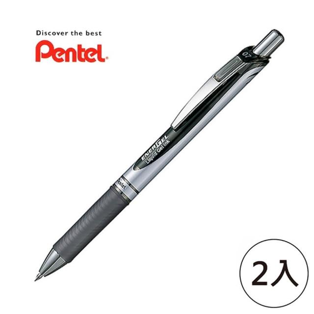 【Pentel 飛龍】ENERGEL極速鋼珠筆-0.7 黑(2入1包)