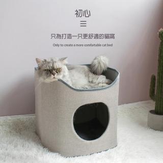 【Golden Cat 黃金貓】D型單層貓窩 狗窩 貓玩具 貓抓板(單層貓窩設計)