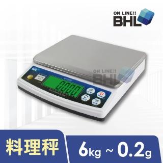 【BHL 秉衡量】高精度中型專業廚房料理秤 BHJ-6K〔6kgx0.2g〕(BHJ-6K)
