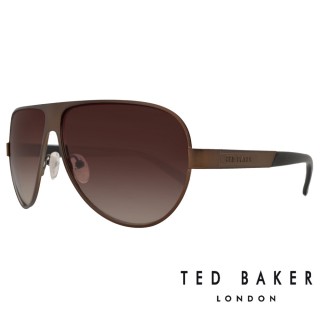 【TED BAKER】英倫紳士質感飛行員造型太陽眼鏡(TB1240-186 咖啡)
