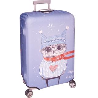 新款拉鍊式行李箱防塵保護套 行李箱套(貓頭鷹29-32吋)