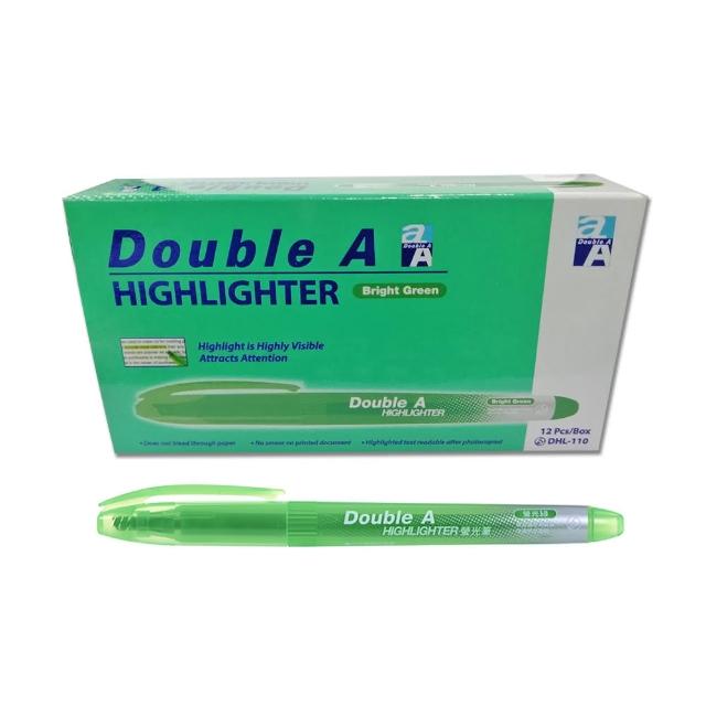 【Double A】螢光筆-螢光綠(12支/盒)